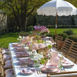 Rose Hobnail Jug With Emerald Handle