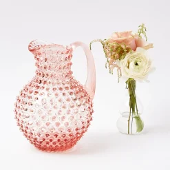Rose Pink Hobnail Jug