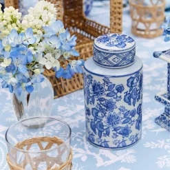 Round Chinoiserie Ginger Jars (Pair)