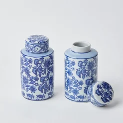 Round Chinoiserie Ginger Jars (Pair)