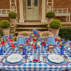 Royal Blue Gingham Tablecloth