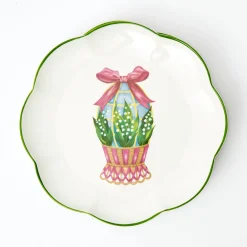 Scalloped Easter Dinner & Starter Plate (Set Of 8)
