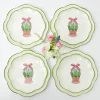 Scalloped Easter Dinner & Starter Plate (Set Of 8)