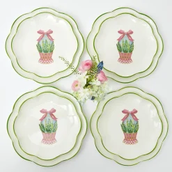 Scalloped Easter Dinner & Starter Plate (Set Of 8)
