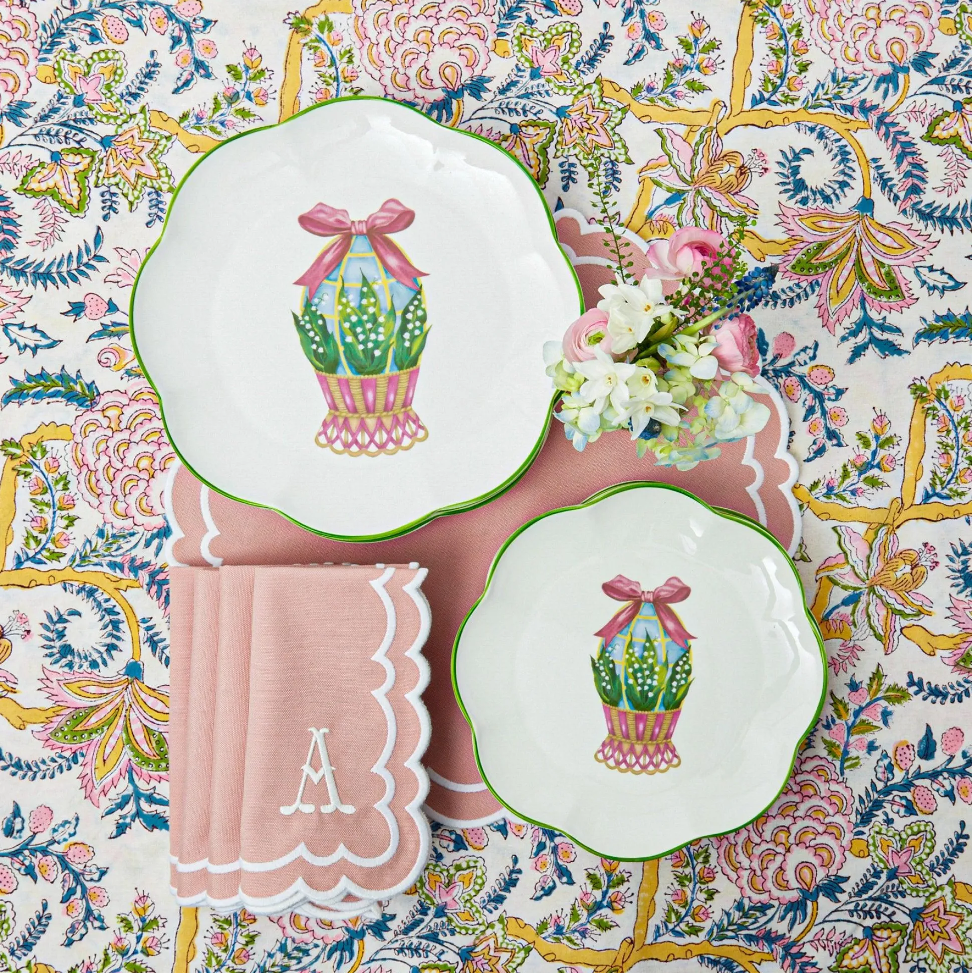 Scalloped Easter Dinner & Starter Plate (Set Of 8)