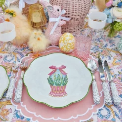 Scalloped Easter Dinner Plate