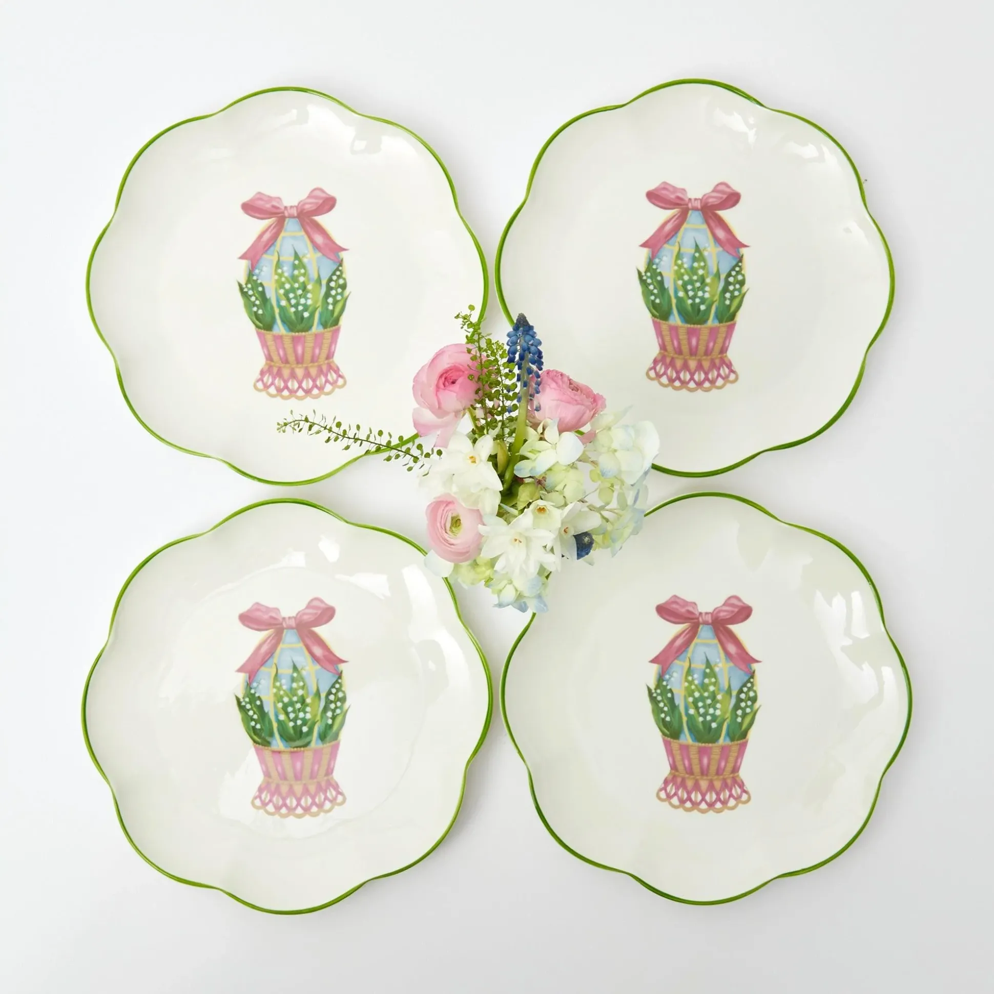 Scalloped Easter Starter Plates (Set Of 4)