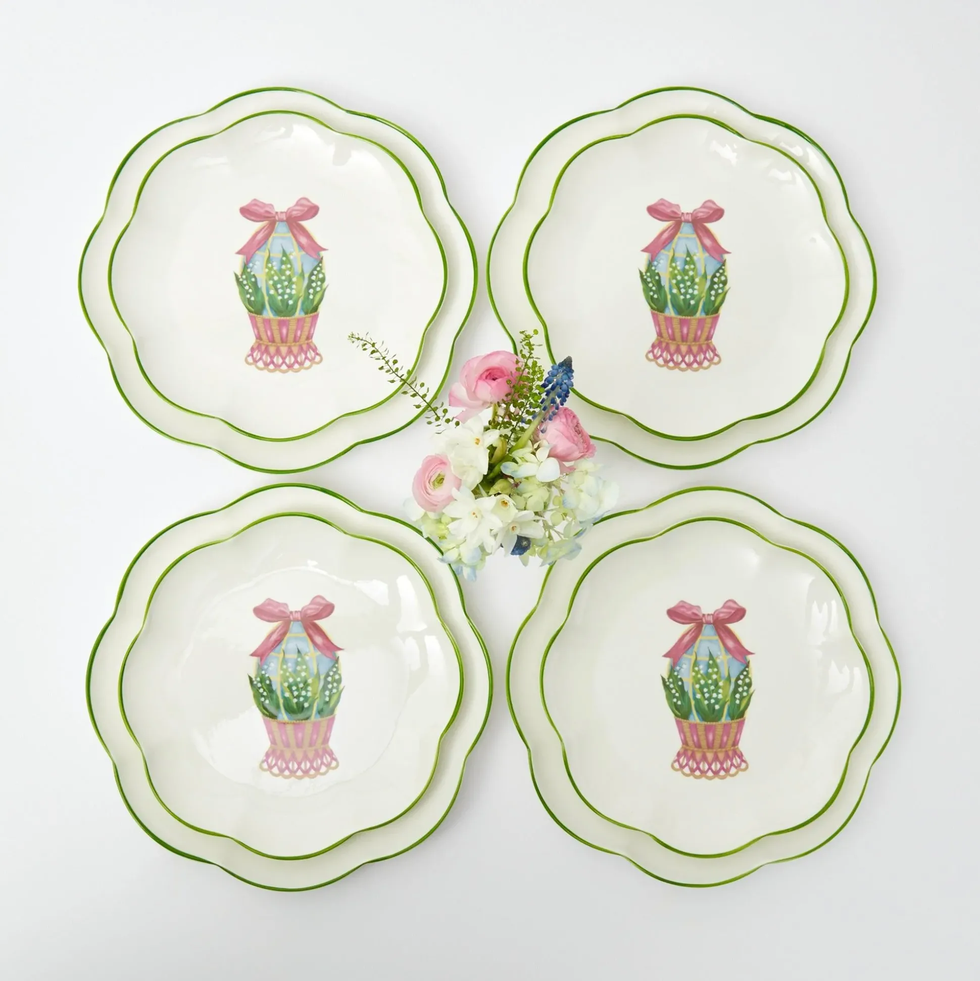 Scalloped Easter Starter Plates (Set Of 4)