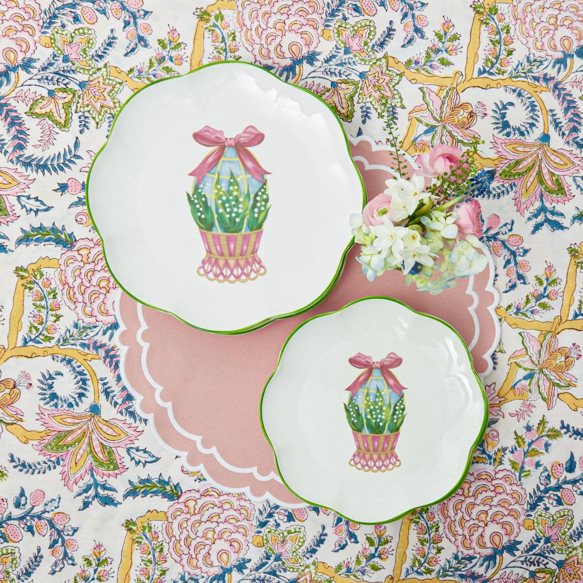 Scalloped Easter Starter Plates (Set Of 4)