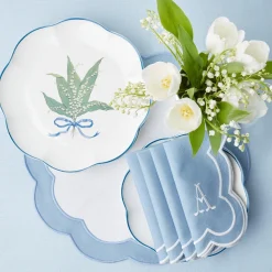 Scalloped Lily Of The Valley Dinner Plate