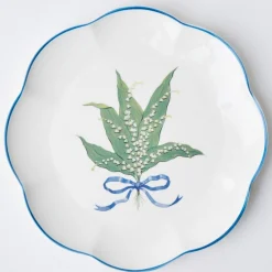 Scalloped Lily Of The Valley Dinner Plate