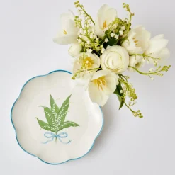 Scalloped Lily Of The Valley Starter Plate (Set Of 4)
