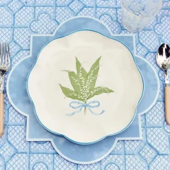 Scalloped Lily Of The Valley Dinner Plate (Set Of 4)