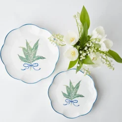 Scalloped Lily Of The Valley Dinner Plate (Set Of 4)