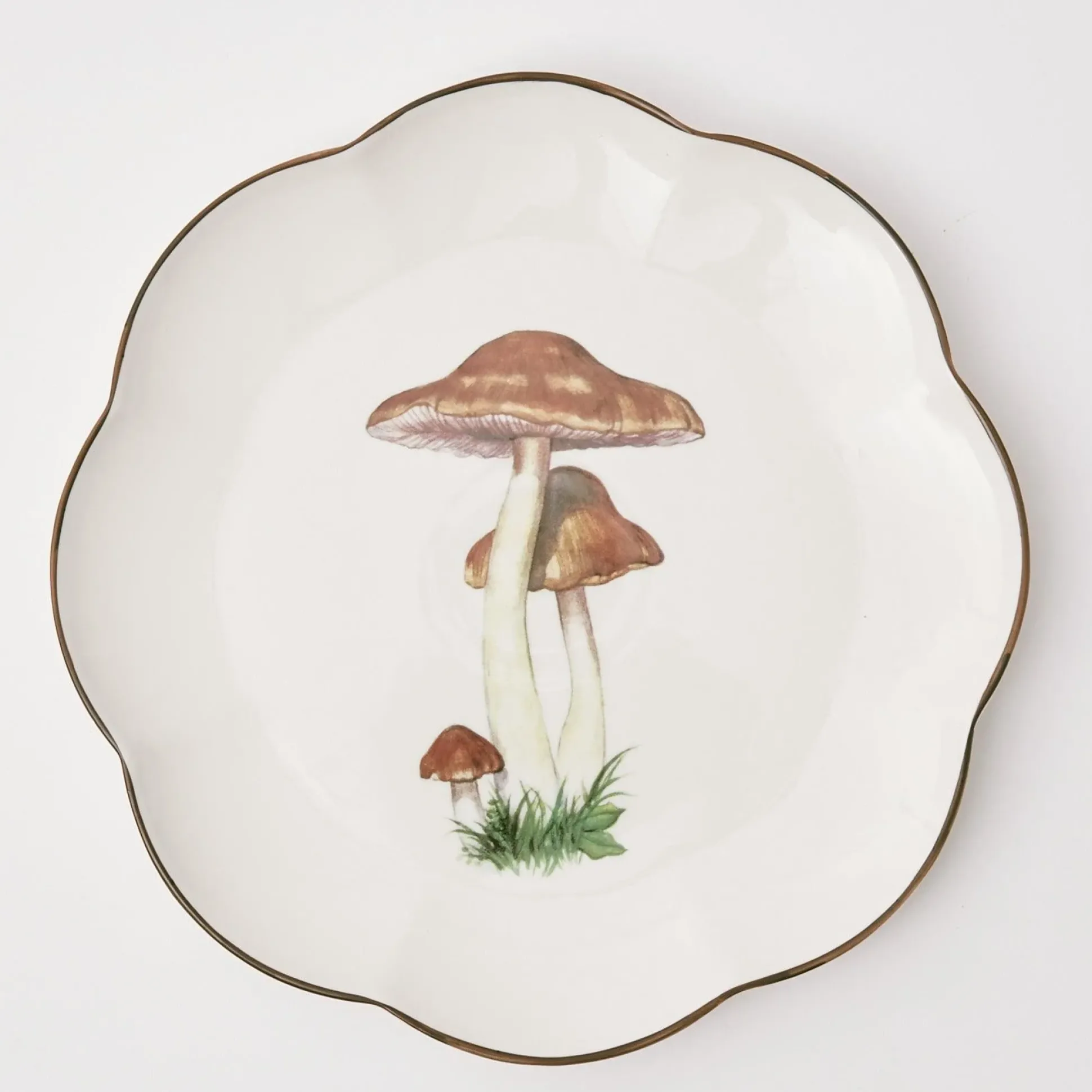 Scalloped Mushroom Dinner Plate (Set Of 4)
