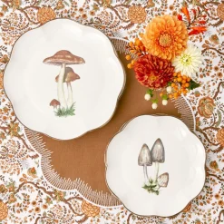 Scalloped Mushroom Starter Plate (Grey)