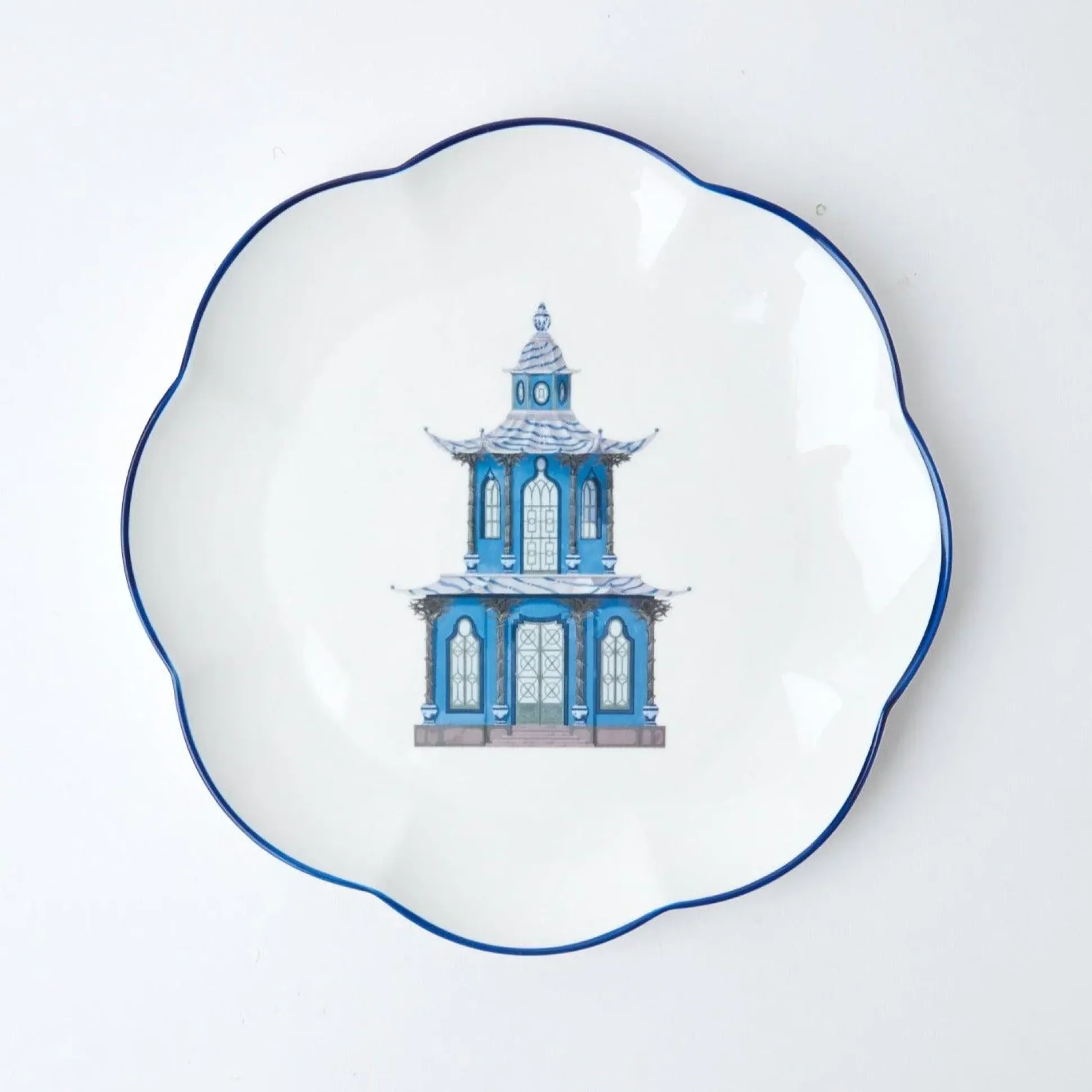 Scalloped Pagoda Dinner Plate