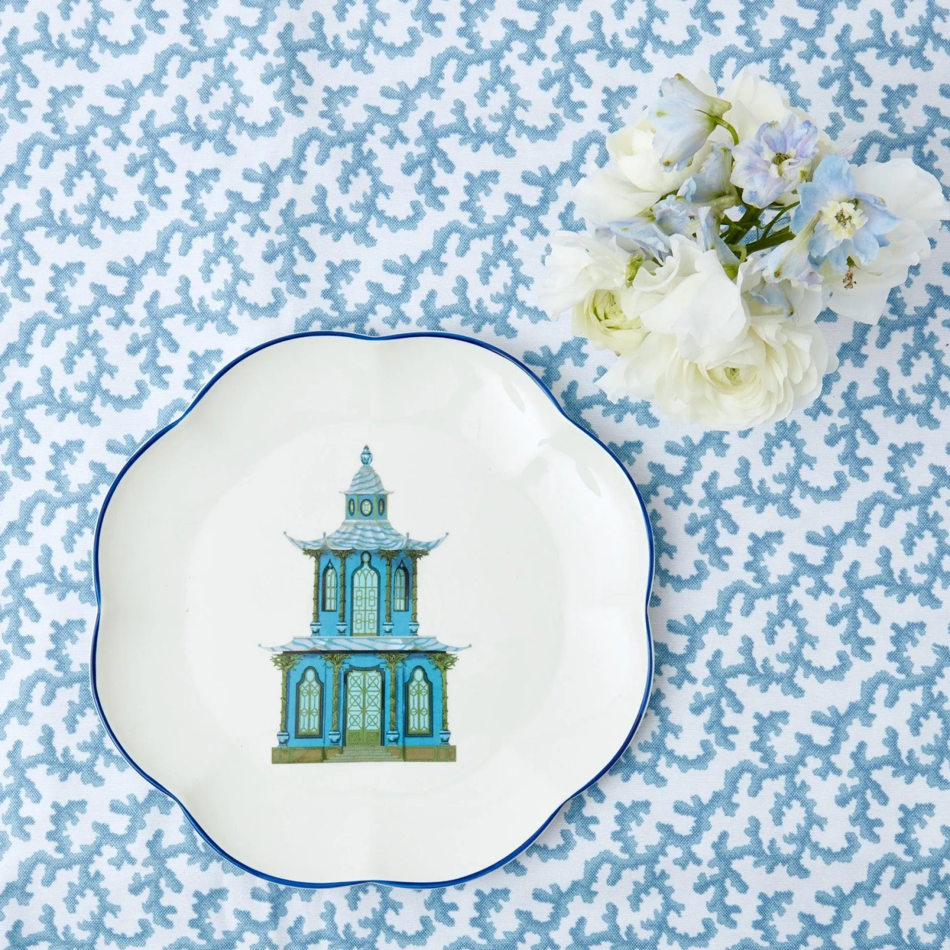 Scalloped Pagoda Dinner Plate