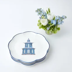 Scalloped Pagoda Dinner Plate (Set Of 4)