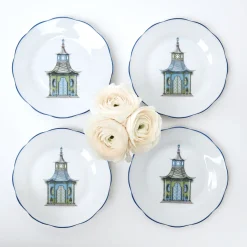 Scalloped Pagoda Starter Plate (Set Of 4)