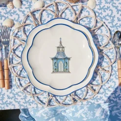 Scalloped Pagoda Starter Plate (Set Of 4)