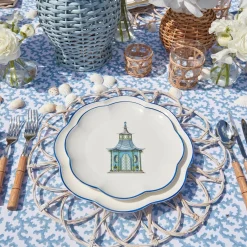 Scalloped Pagoda Starter Plate (Set Of 4)