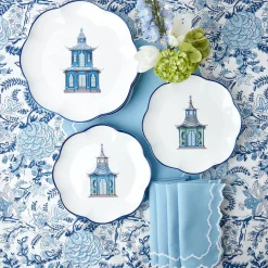 Scalloped Pagoda Starter Plate (Set Of 4)