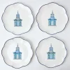 Scalloped Pagoda Starter Plate (Set Of 4)