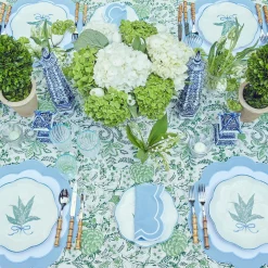 Serena Applique Blue Napkins (Set Of 4)