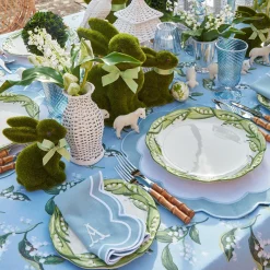 Serena Applique Blue Placemats (Set Of 4)