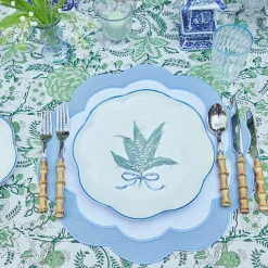 Serena Applique Blue Placemats (Set Of 4)