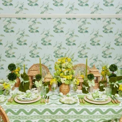 Serena Applique Green Placemats & Napkins (Set Of 4)