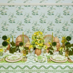 Serena Applique Green Placemats (Set Of 4)