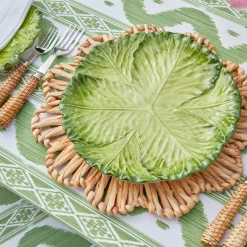 Serena Green Cabbage Dinner Plate (Set Of 4)