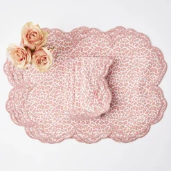 Serena Pink Leopard Napkins (Set Of 4)