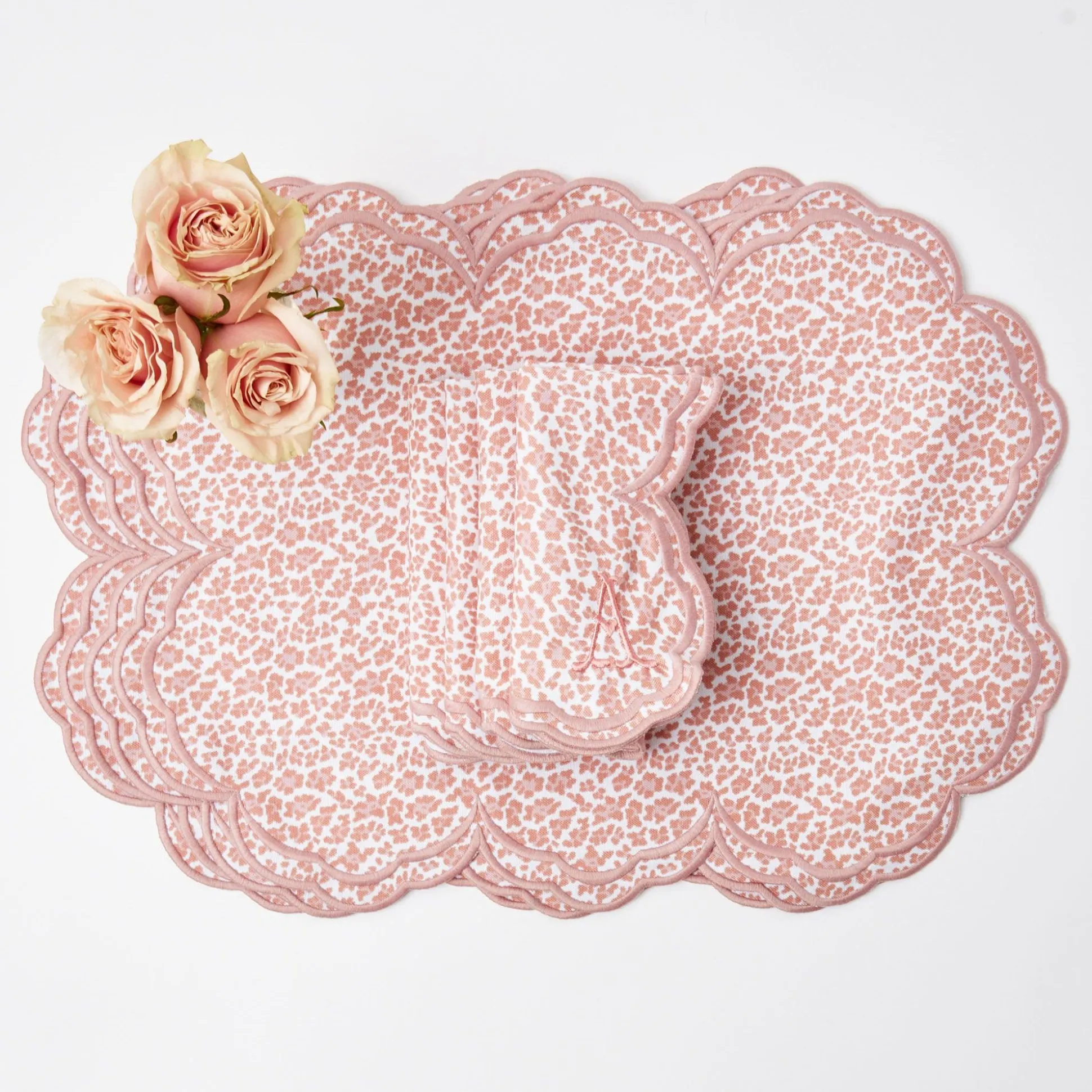 Serena Pink Leopard Napkins (Set Of 4)