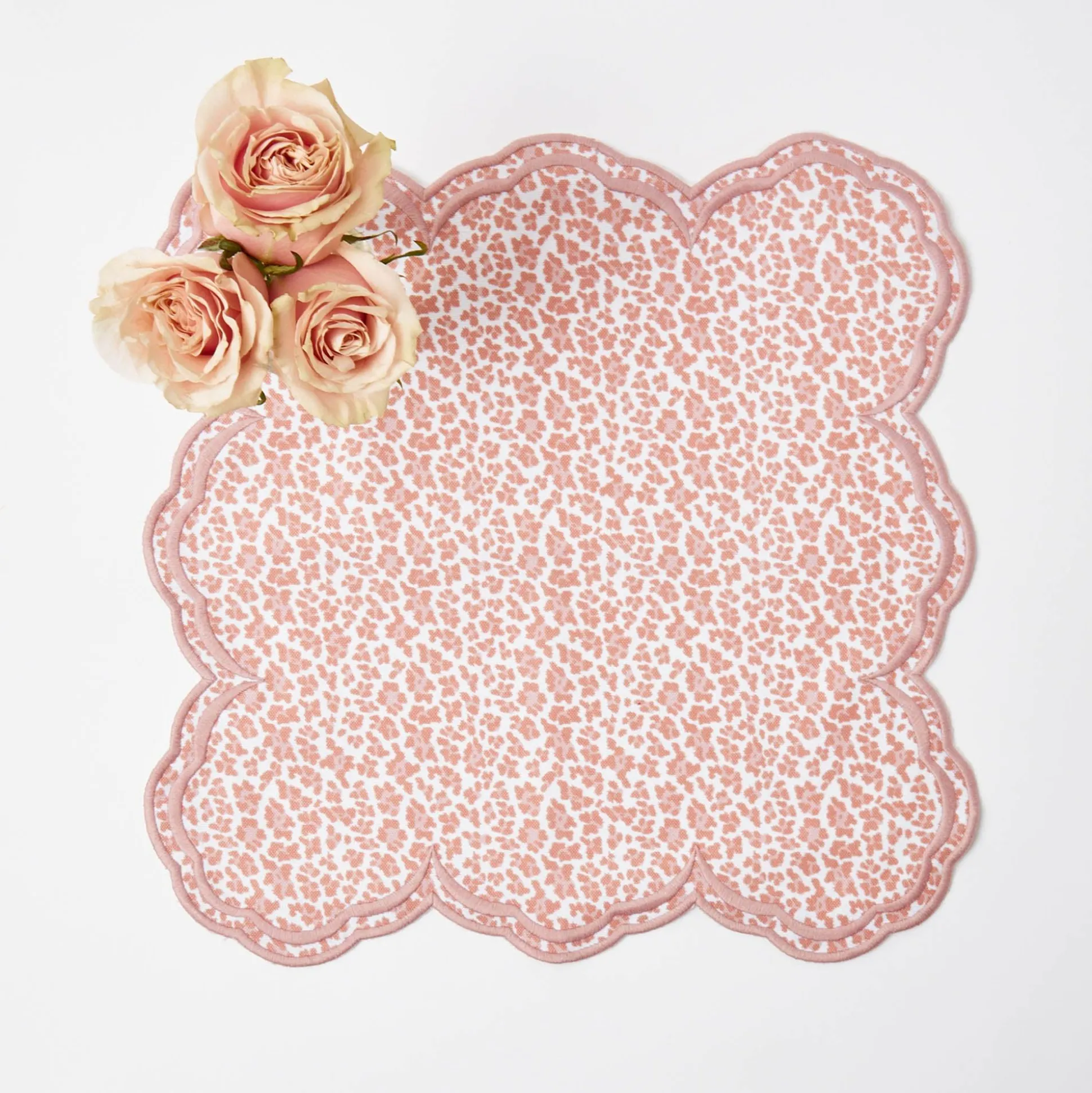Serena Pink Leopard Napkins (Set Of 4)