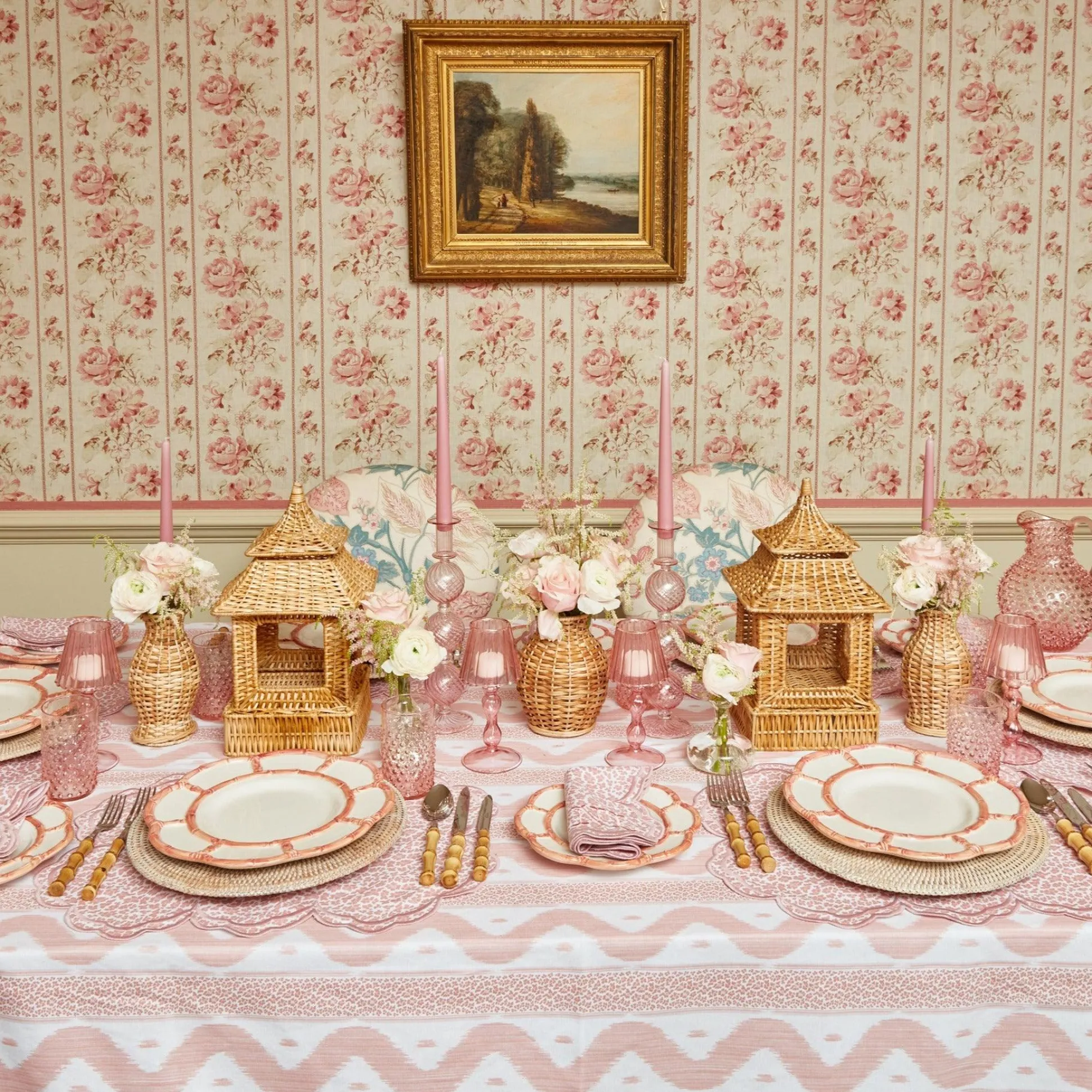 Serena Pink Leopard Napkins (Set Of 4)