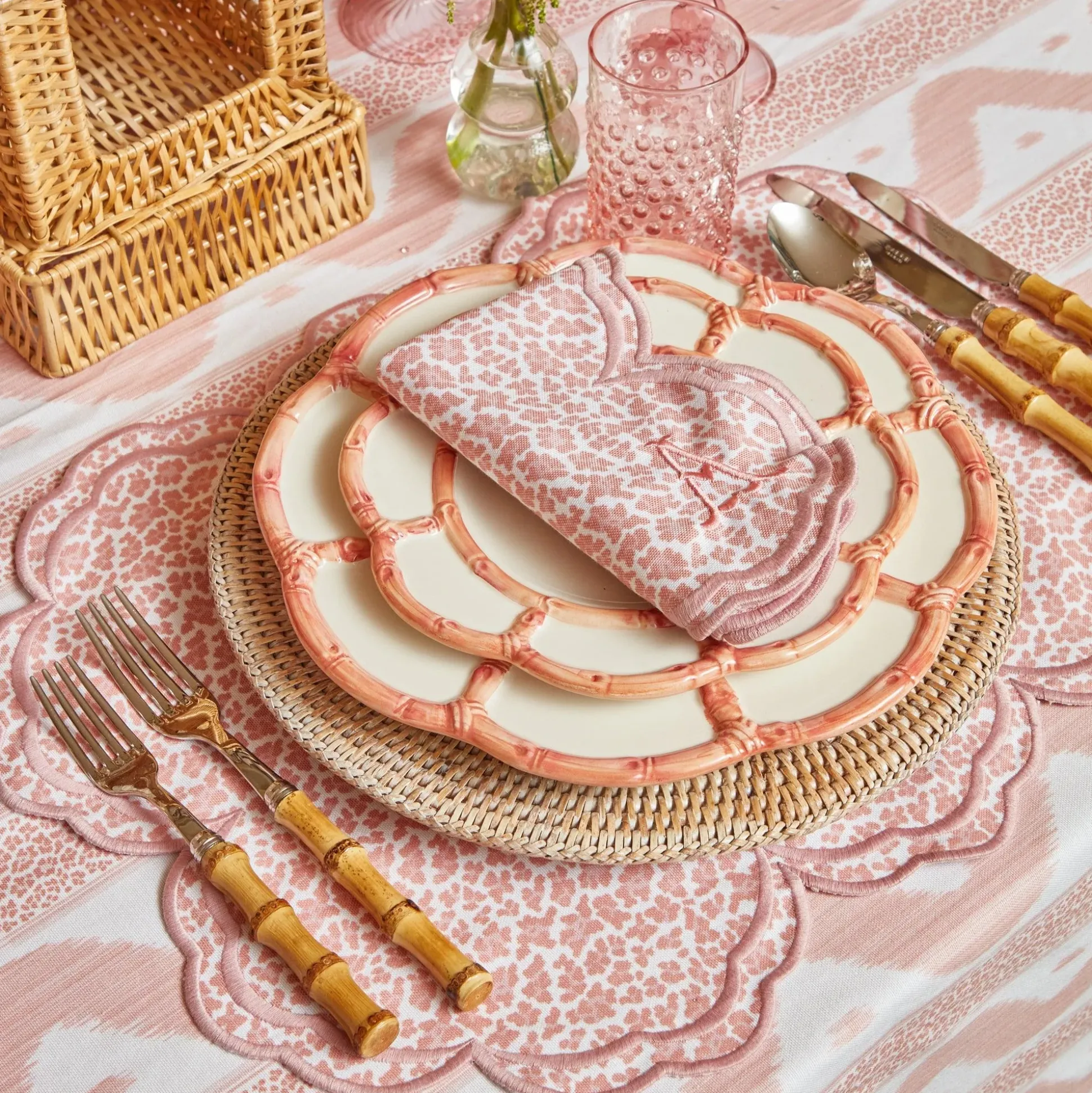 Serena Pink Leopard Napkins (Set Of 4)