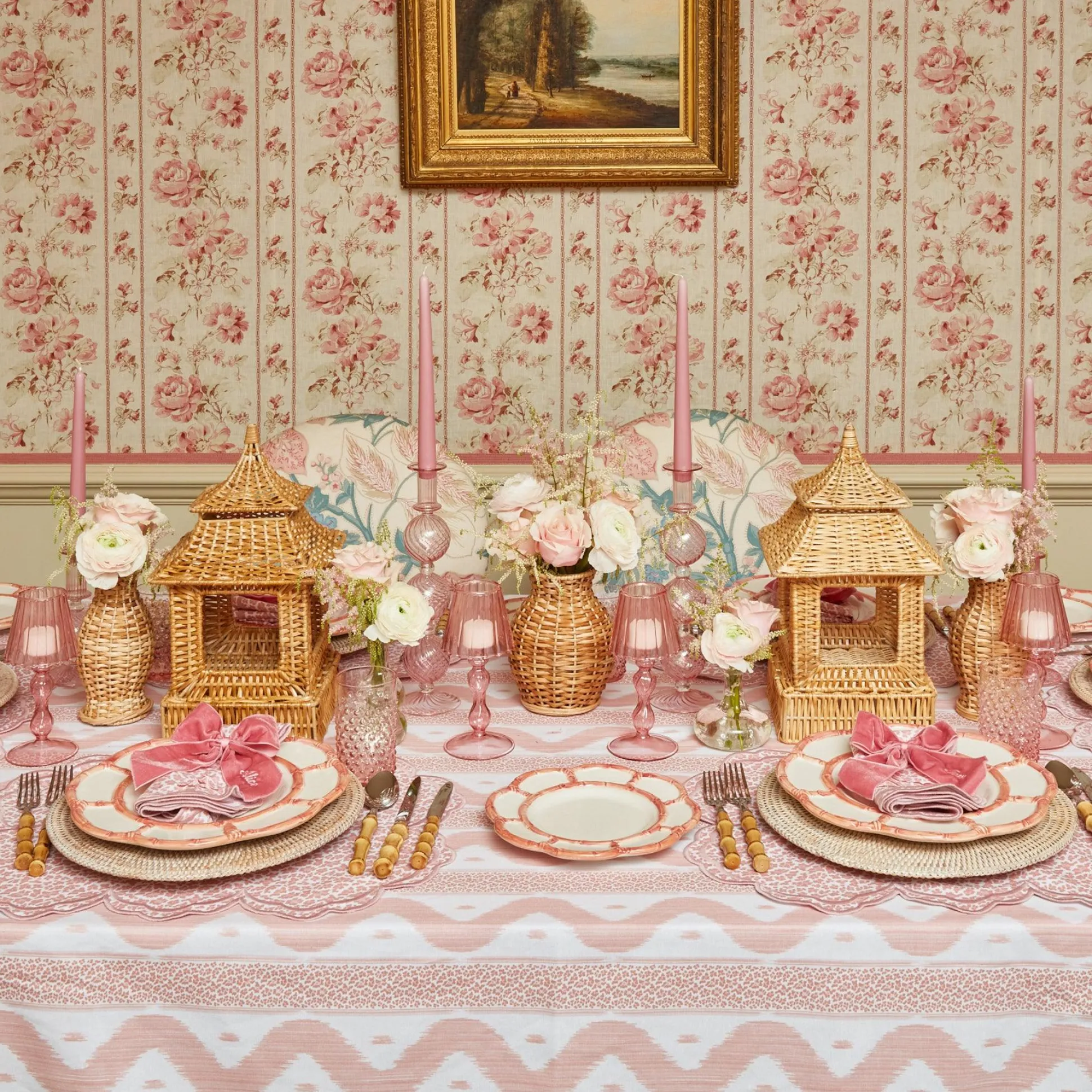 Serena Pink Leopard Napkins (Set Of 4)