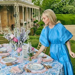 Seville Blue Gardenia Dinner Plate (Set Of 4)