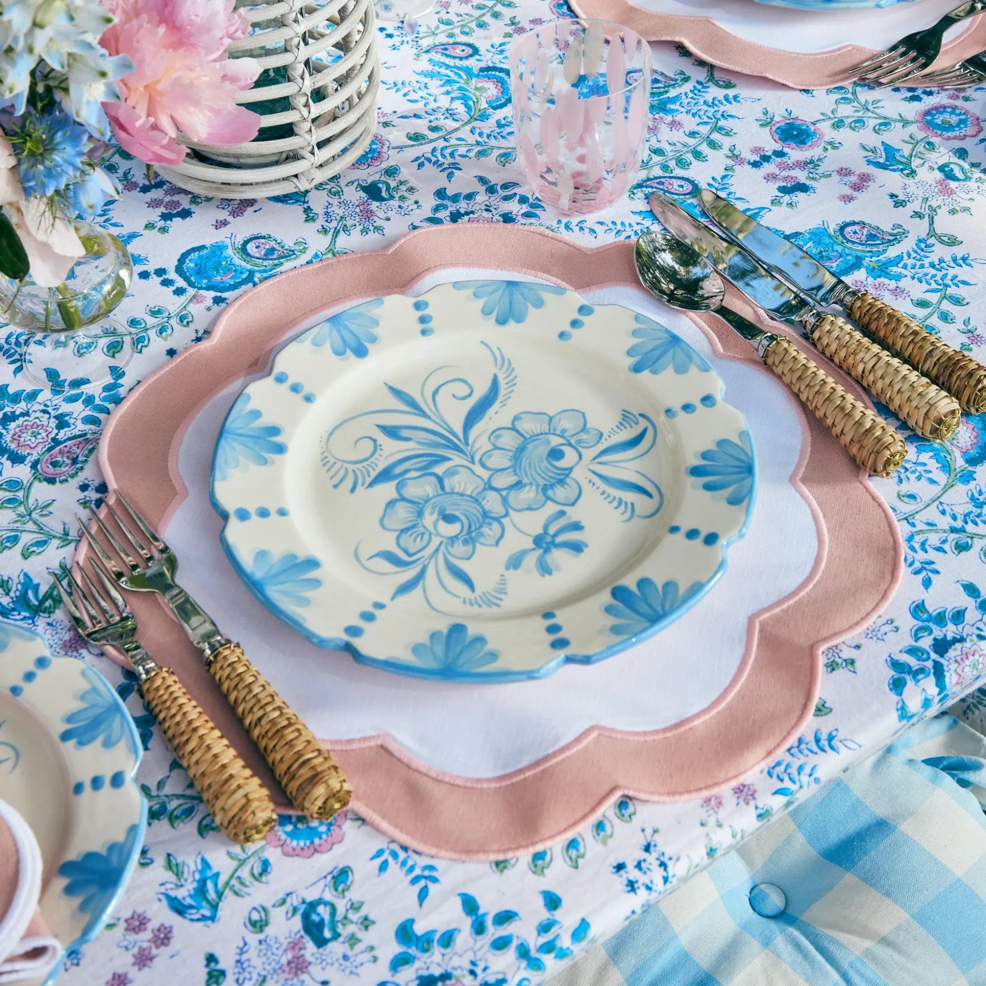 Seville Blue Gardenia Dinner Plate