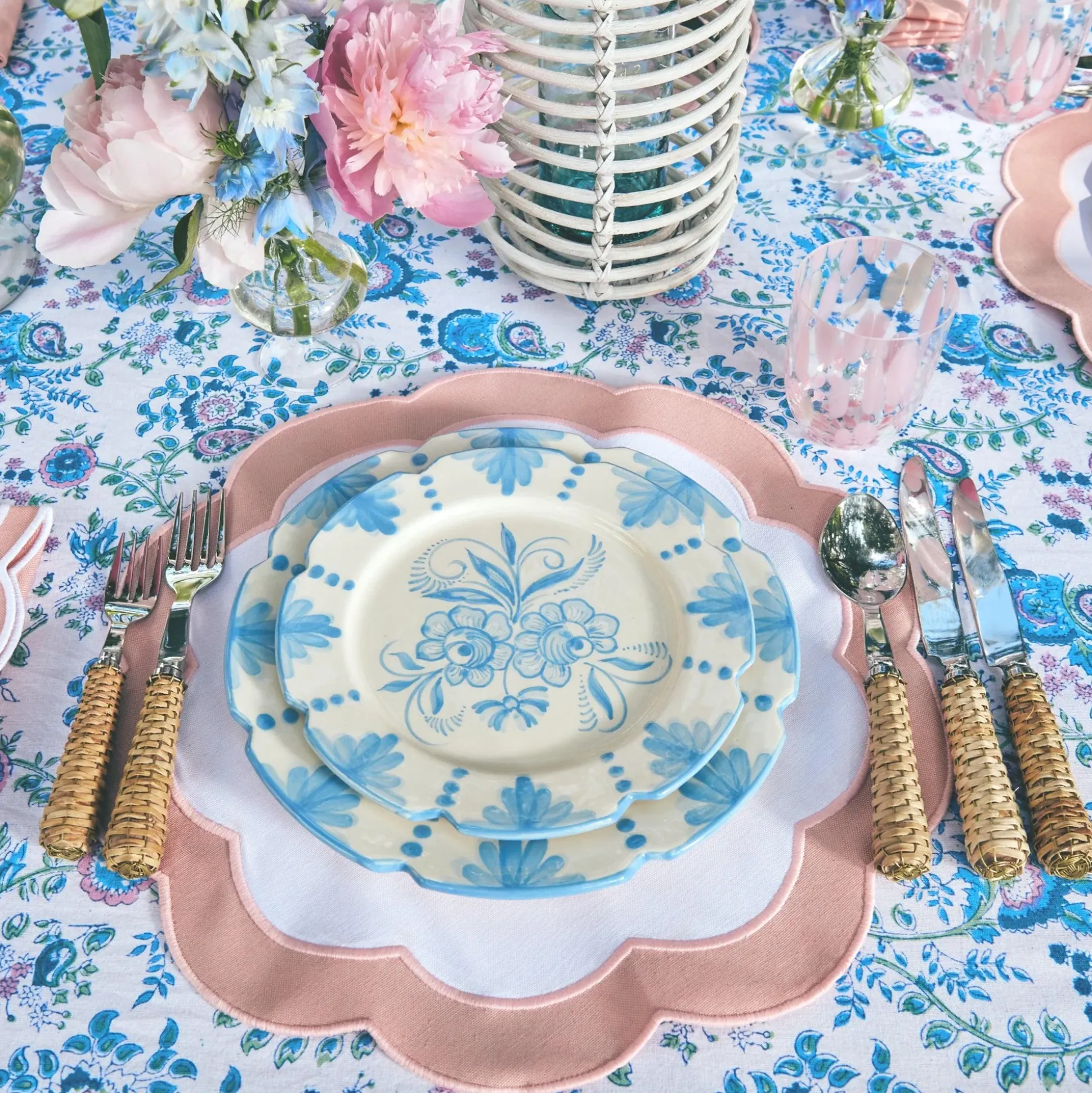 Seville Blue Gardenia Dinner Plate