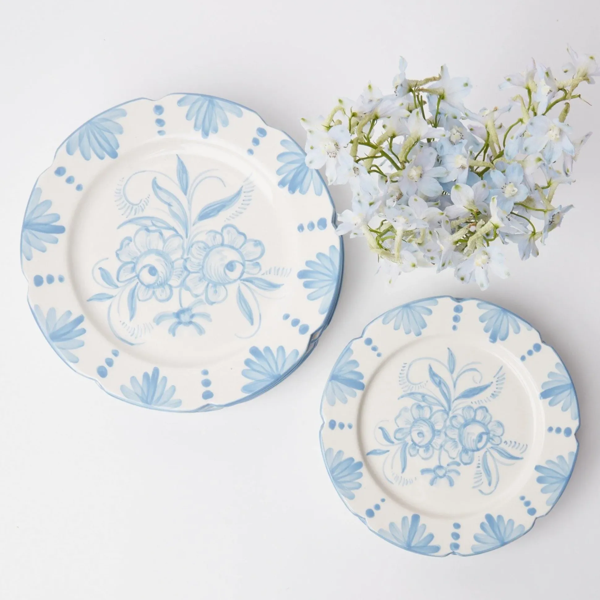 Seville Blue Gardenia Starter Plate (Set Of 4)
