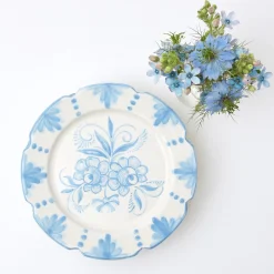 Seville Blue Gardenia Starter Plate (Set Of 4)