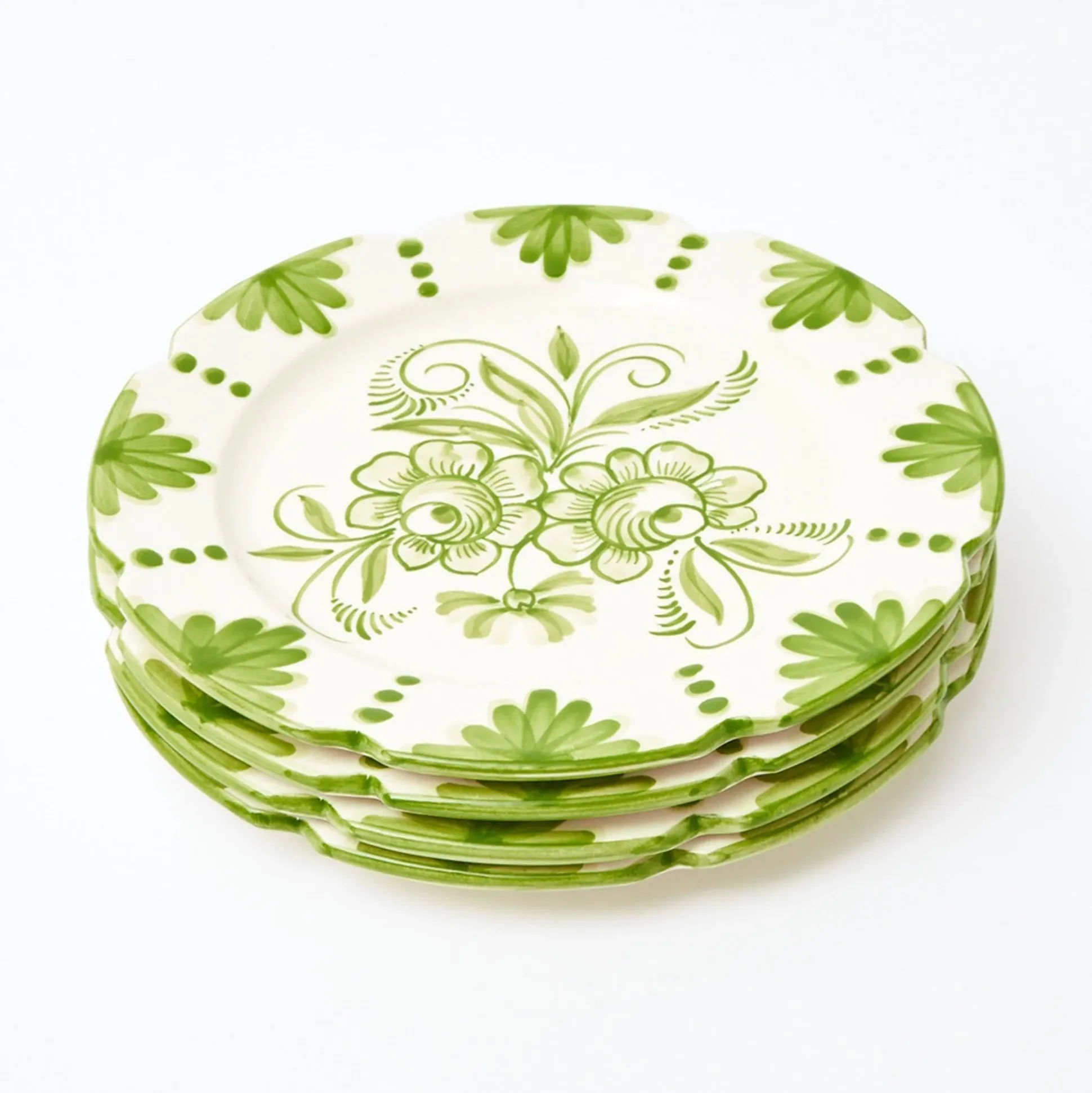Seville Green Gardenia Dinner Plates (Set Of 4)