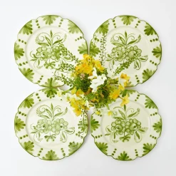 Seville Green Gardenia Starter Plates (Set Of 4)