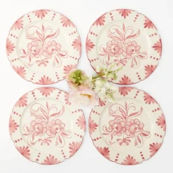 Seville Pink Gardenia Dinner Plate (Set Of 4)