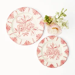 Seville Pink Gardenia Dinner & Starter Plates (Set Of 8)