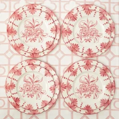 Seville Pink Gardenia Dinner & Starter Plates (Set Of 8)